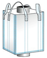Funnel Top-Funnel Bottom 35" x 35" x 40" FIBC Bulk Bag- 50 Pack